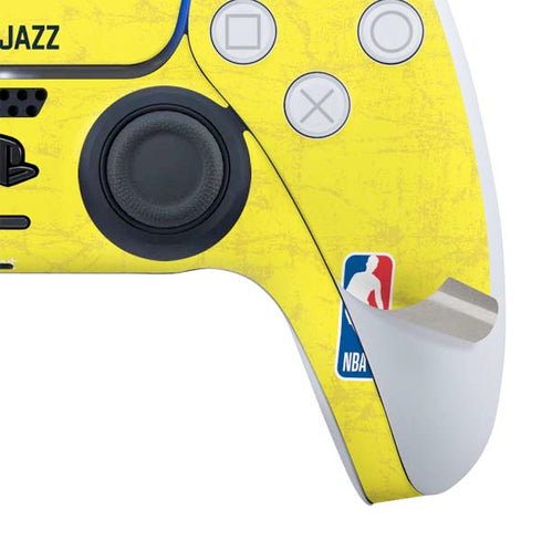 NBA Utah Jazz Yellow Texture PS5 Controller Skin